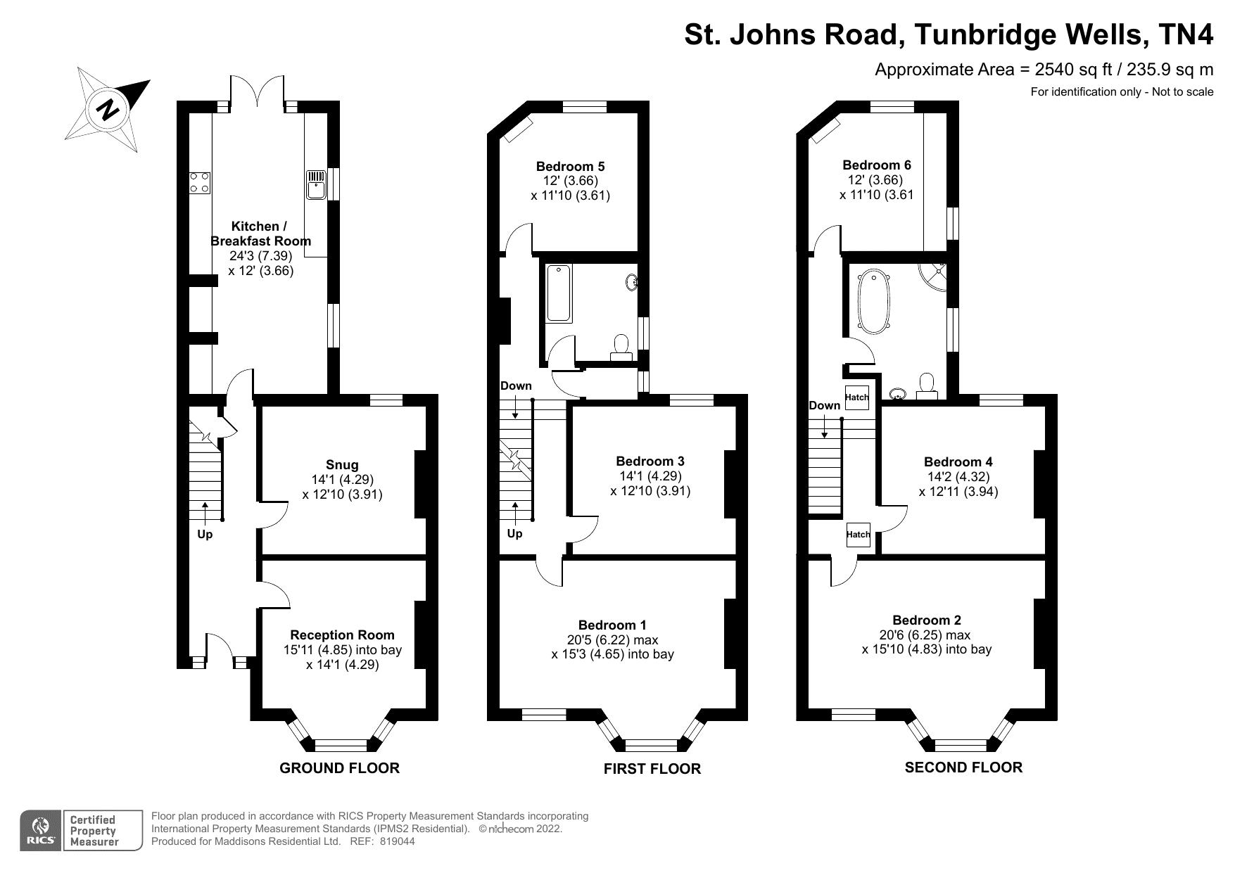 St. Johns Road, Tunbridge Wells TN4, 6 bedroom terraced house for sale