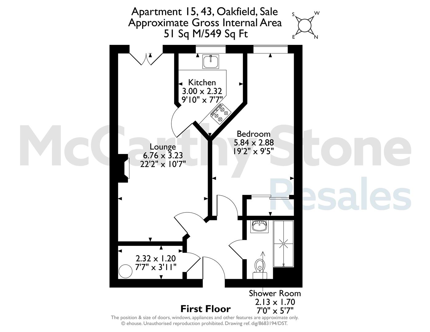 15 Michael Court, 43 Oakfield, Sale floorplan
