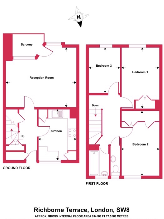 3 Bedrooms Flat for sale in Richborne Terrace, London SW8
