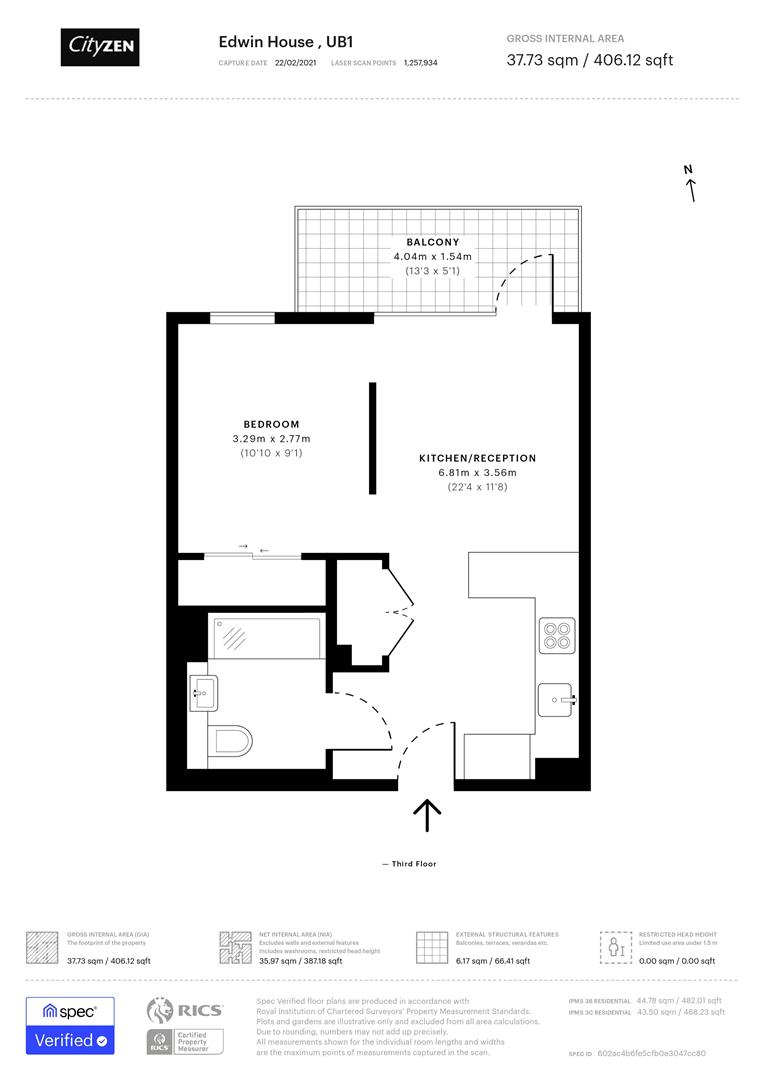 44, Edwin House, 2 Accolade Avenue, Southall floorplan