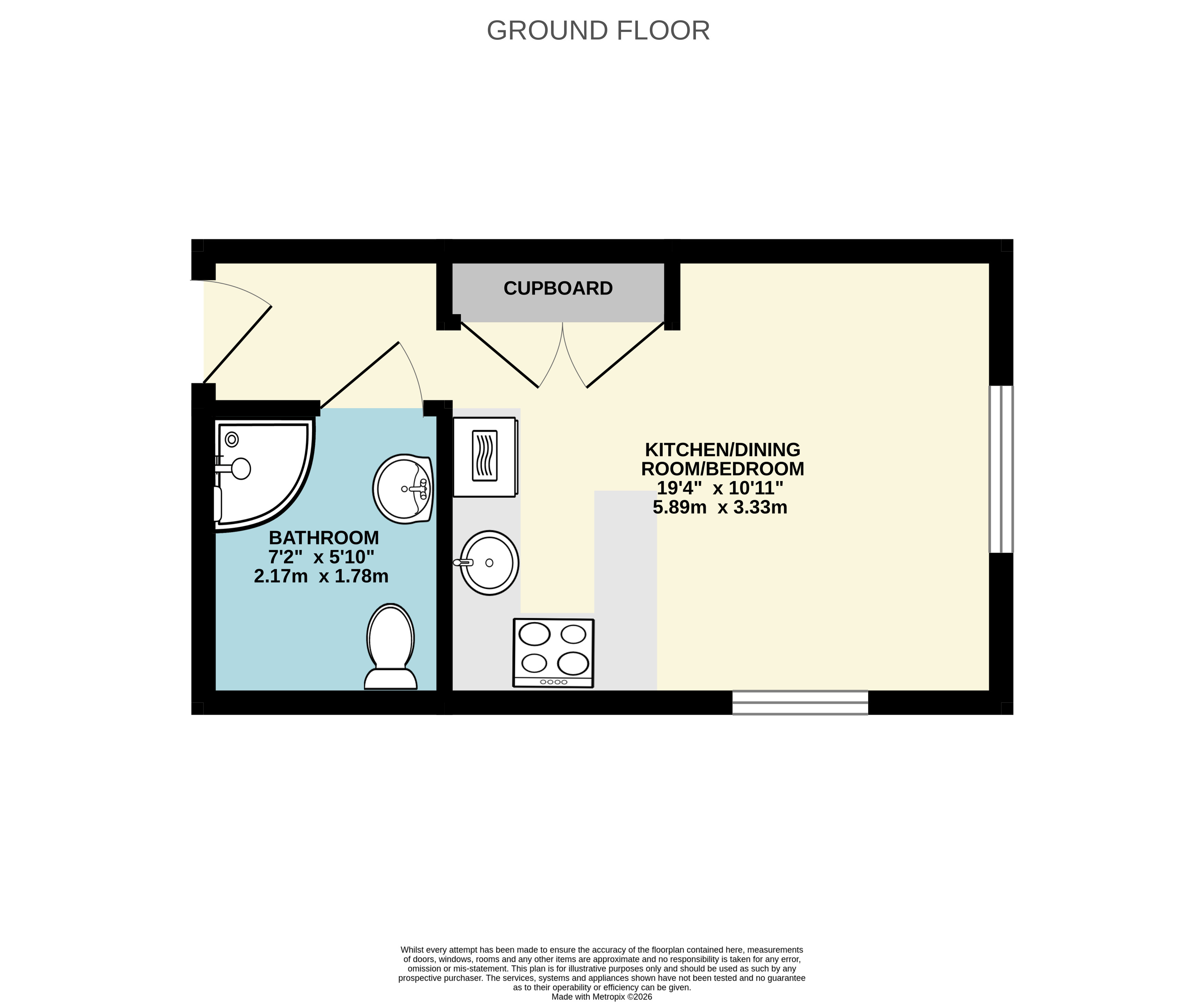 Studio 1, Westbeach Apartments,, Beach Road, Devon floorplan