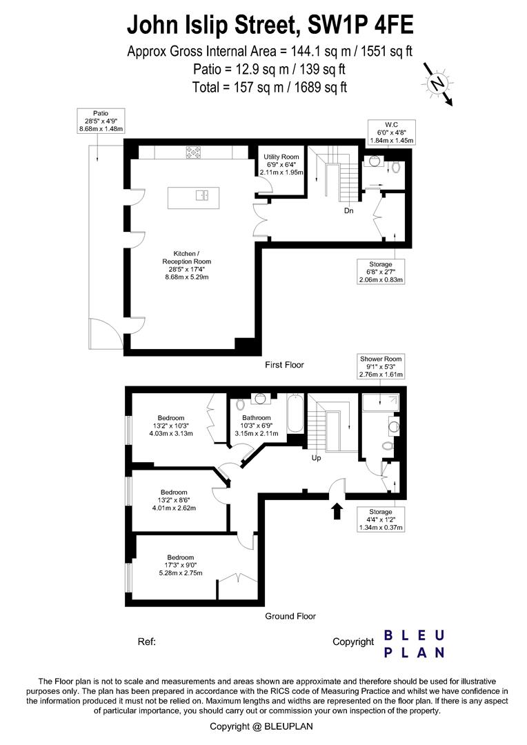 Apartment 5 Abell House, 31, John Islip Street, London floorplan