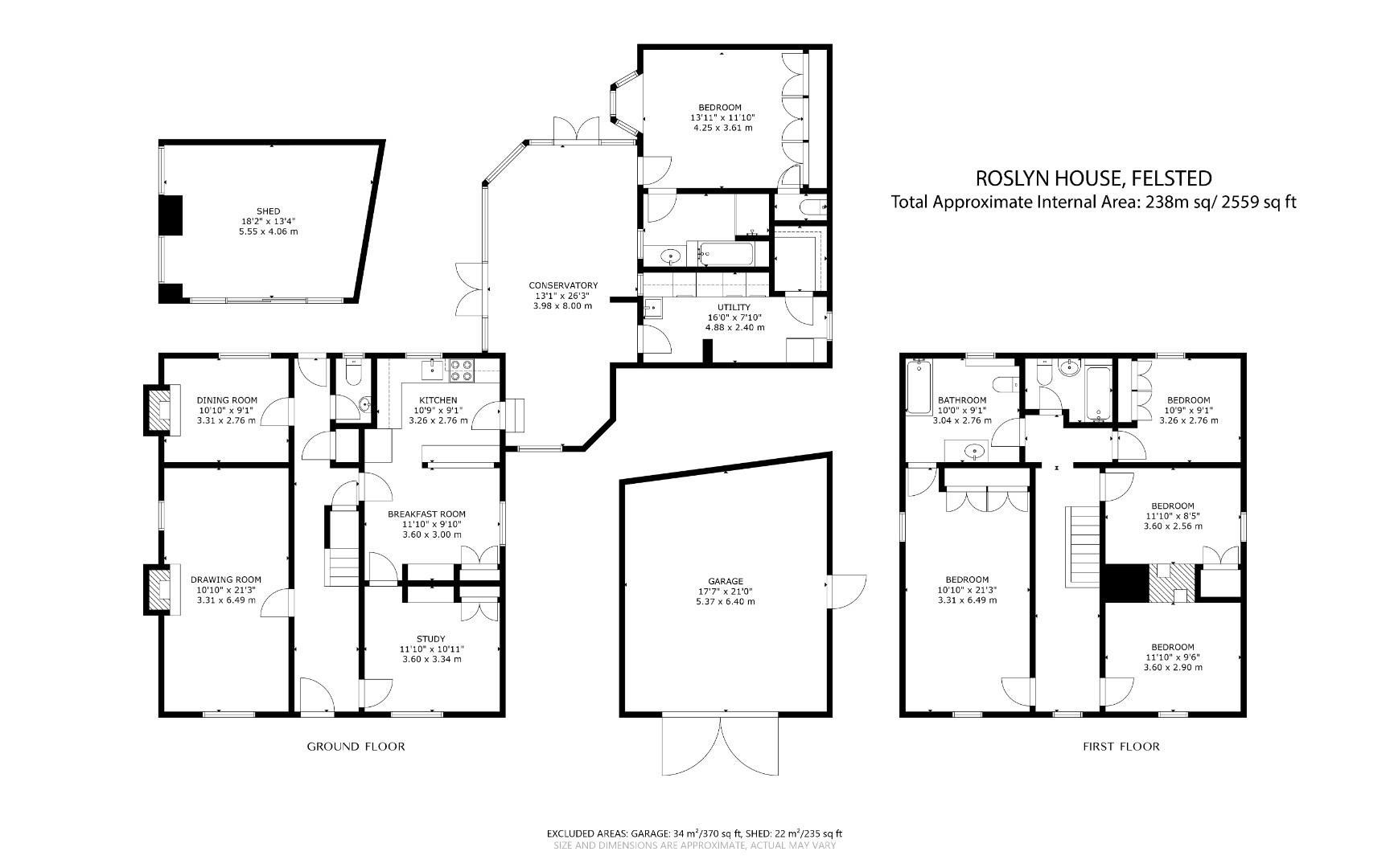 Roslyn House, Braintree Road, Dunmow floorplan