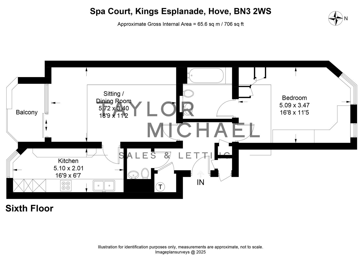 14 Spa Court, Kings Esplanade, Hove floorplan