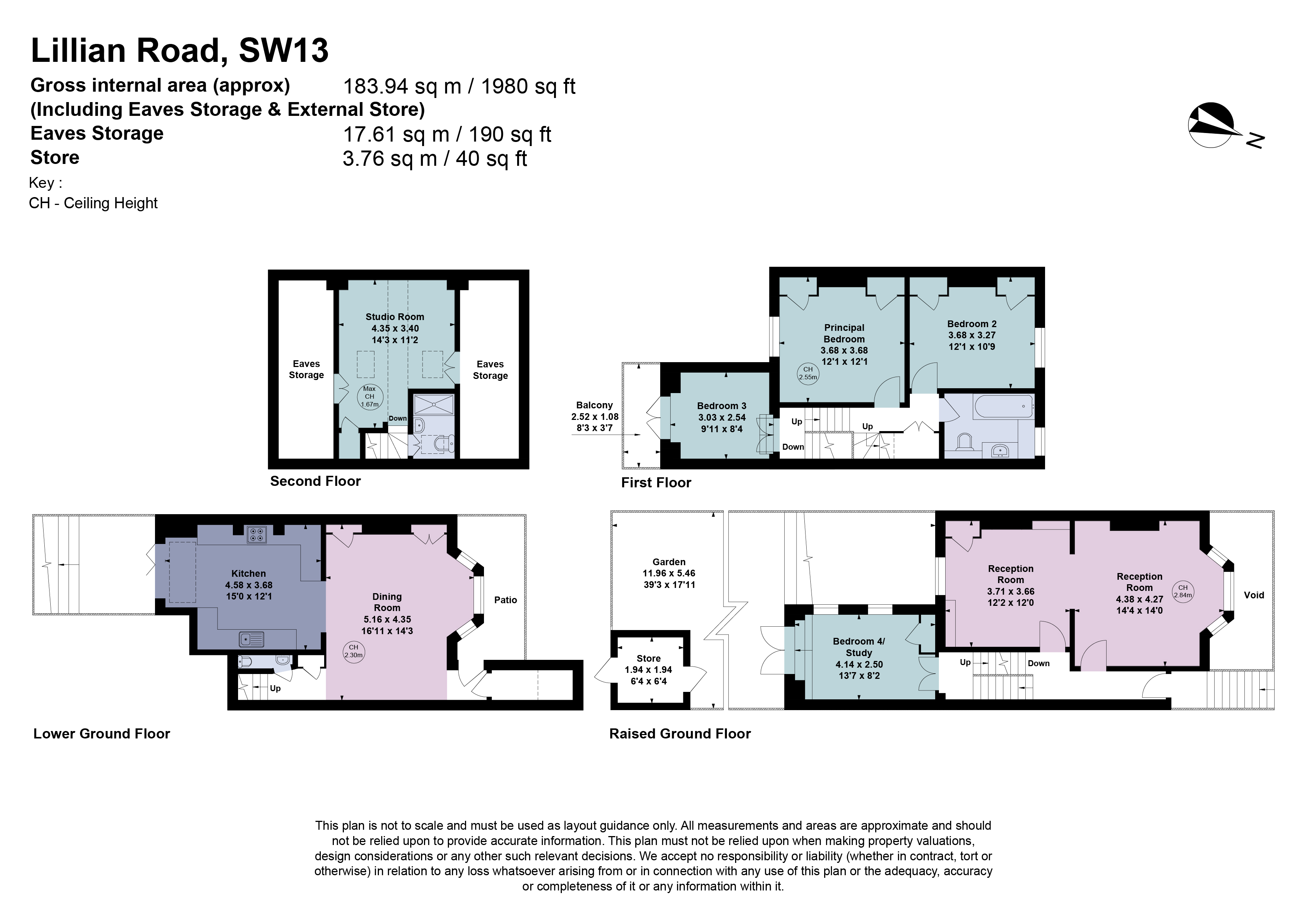 2, Lillian Road, London floorplan