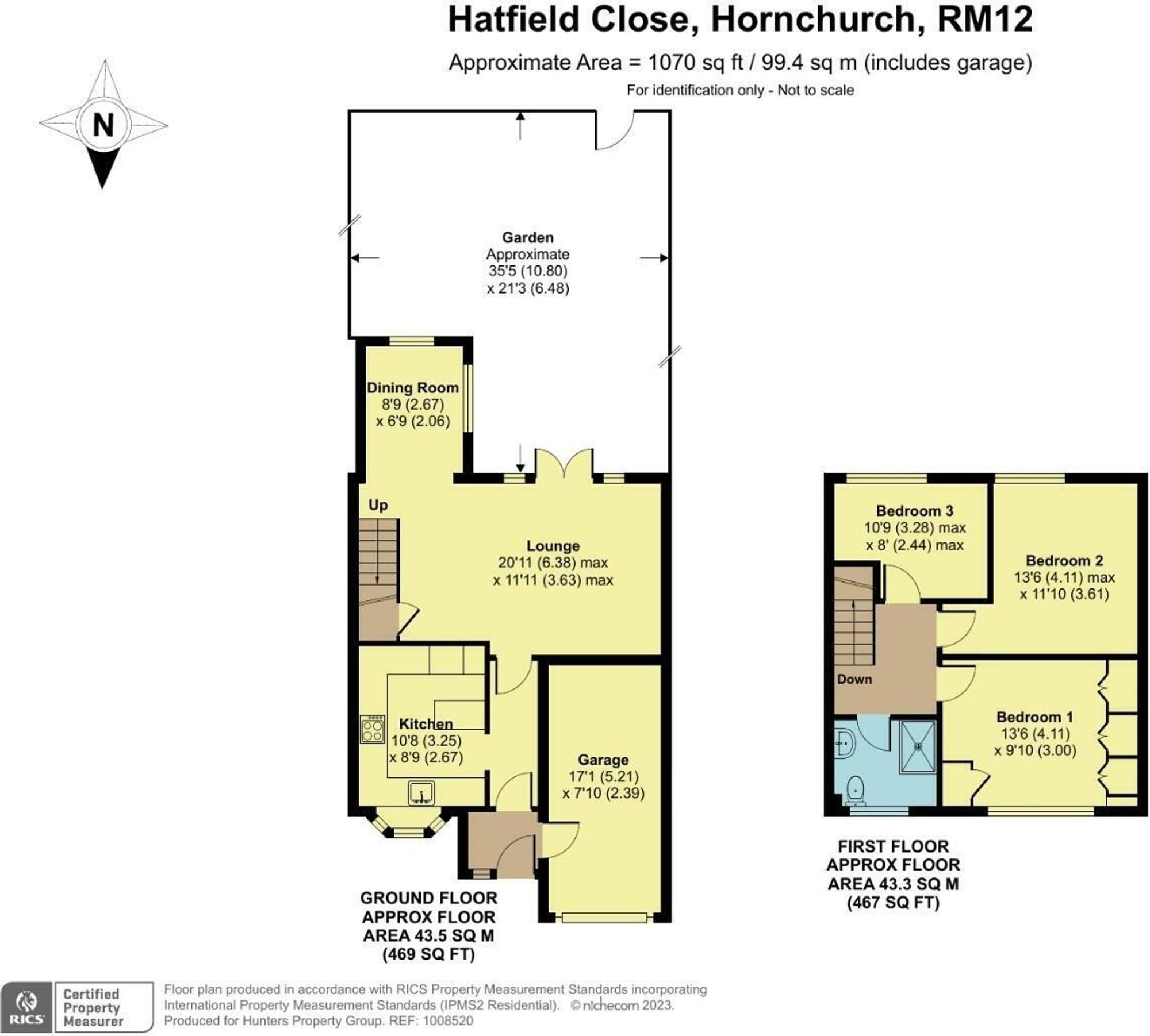 14 Hatfield Close, Hornchurch floorplan