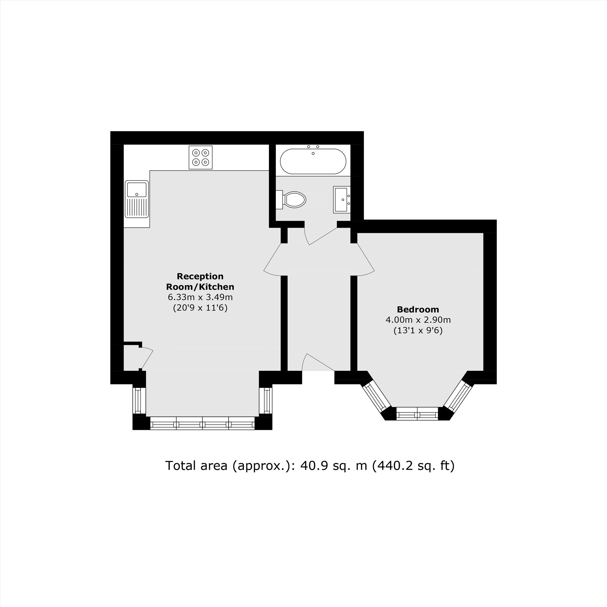 Flat 1, 46, Avenue Gardens, London floorplan