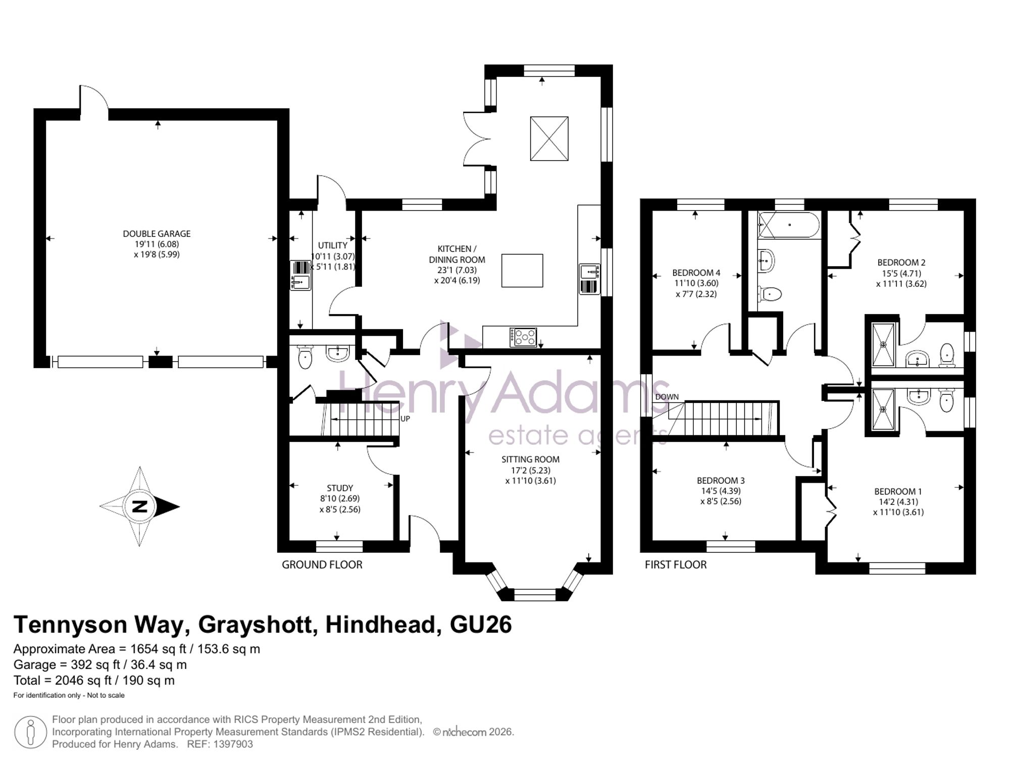 39 Tennyson Way, Hindhead floorplan
