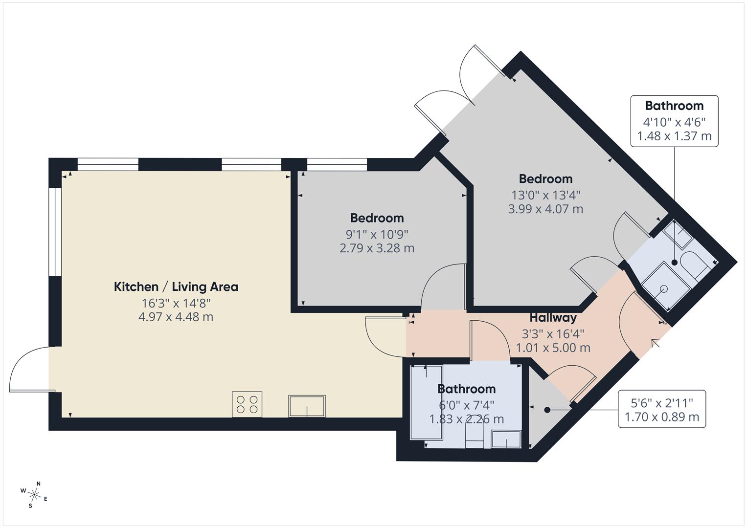 Flat 3 Optyma Court, 399, Brighton Road, Coulsdon floorplan