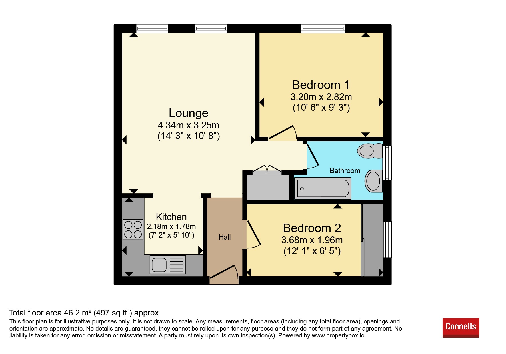 Flat 22, The Gables, North Orbital Road, Watford floorplan
