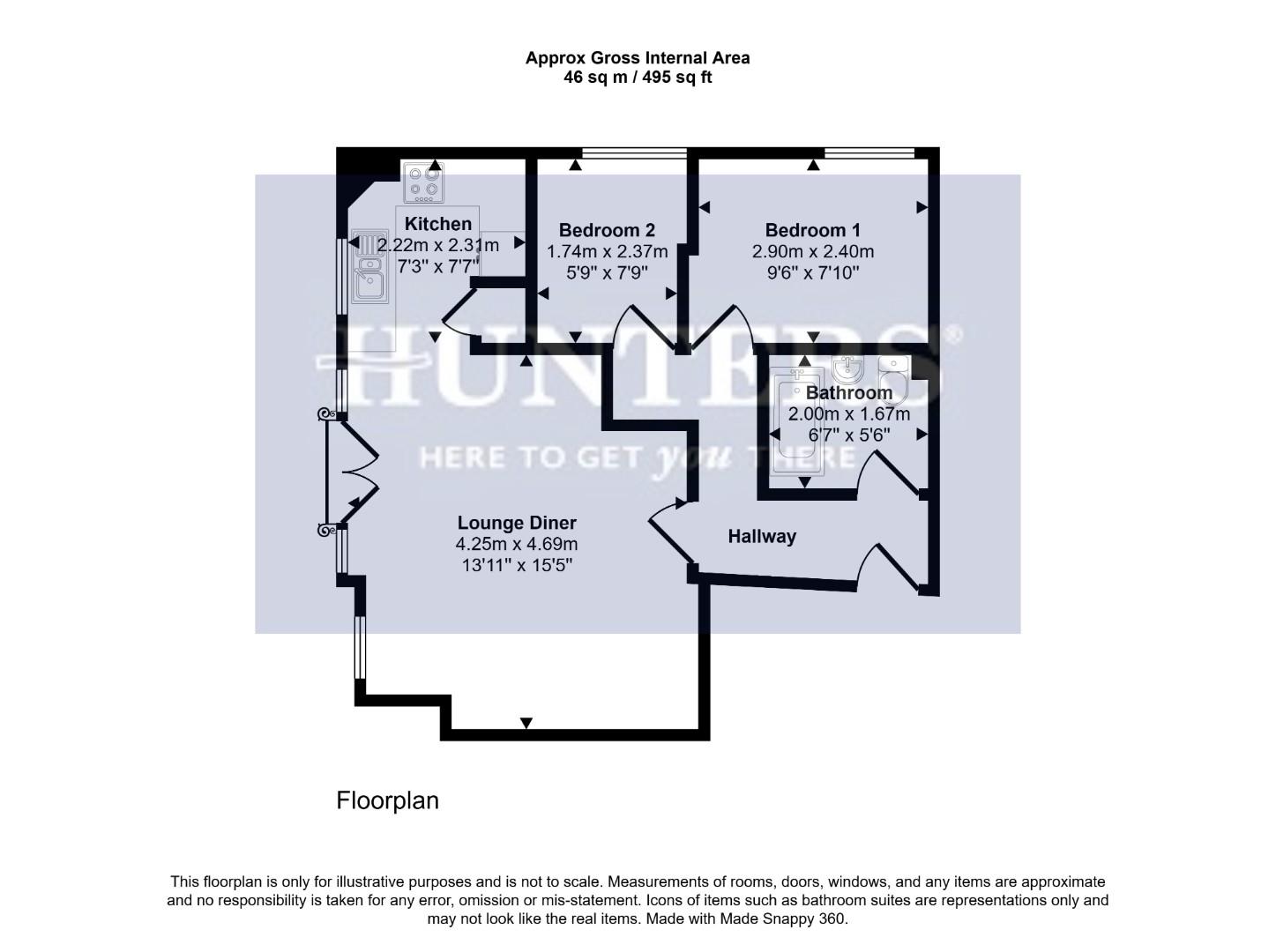 Flat 1, 175 Sunbridge Road, Bradford floorplan
