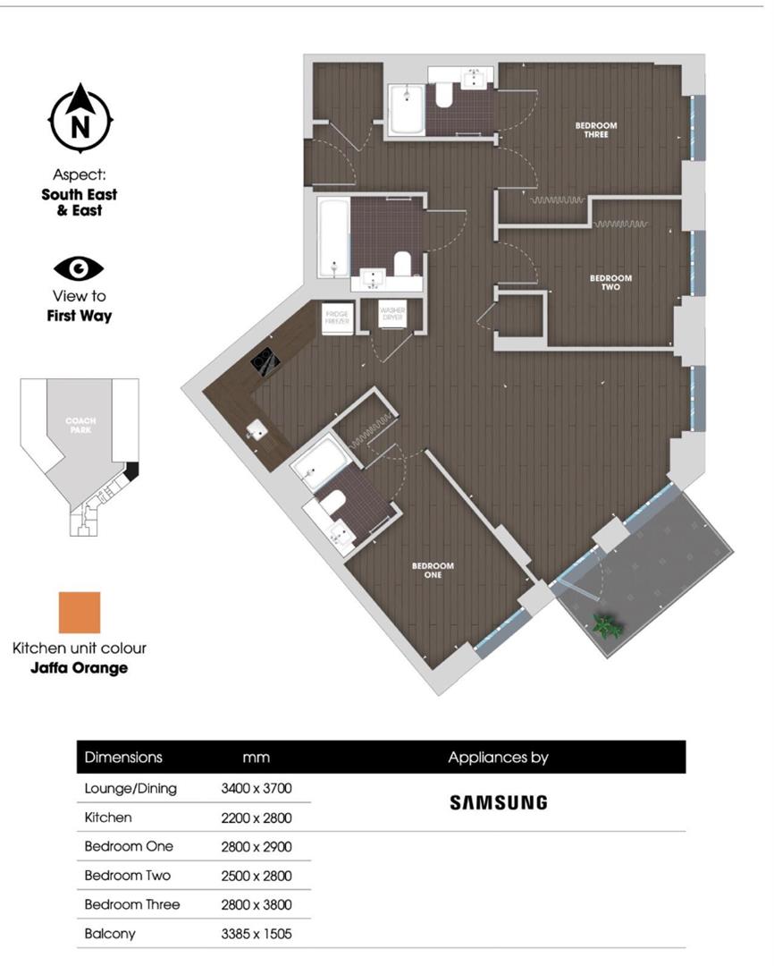 The Robinson, 1 Atlantic Crescent, Wembley floorplan