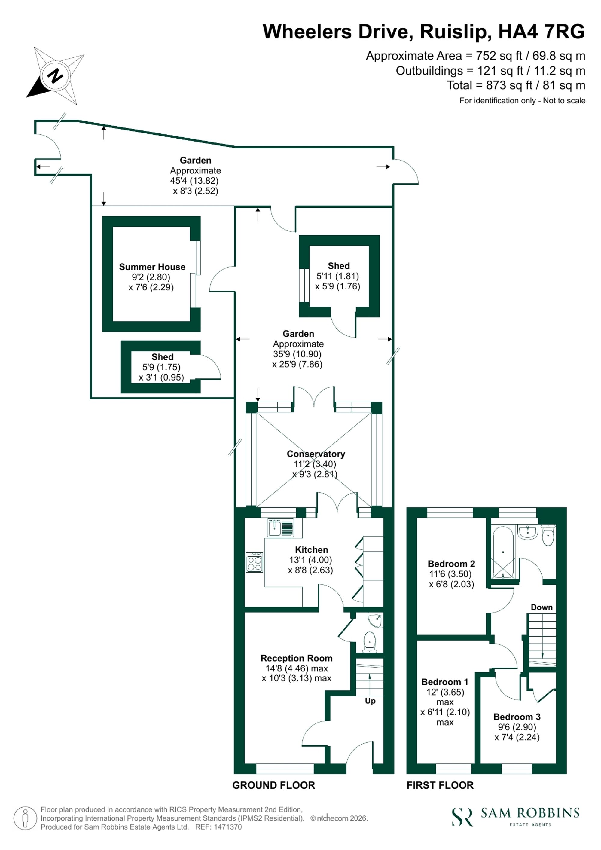 2 Wheelers Drive, Ruislip floorplan