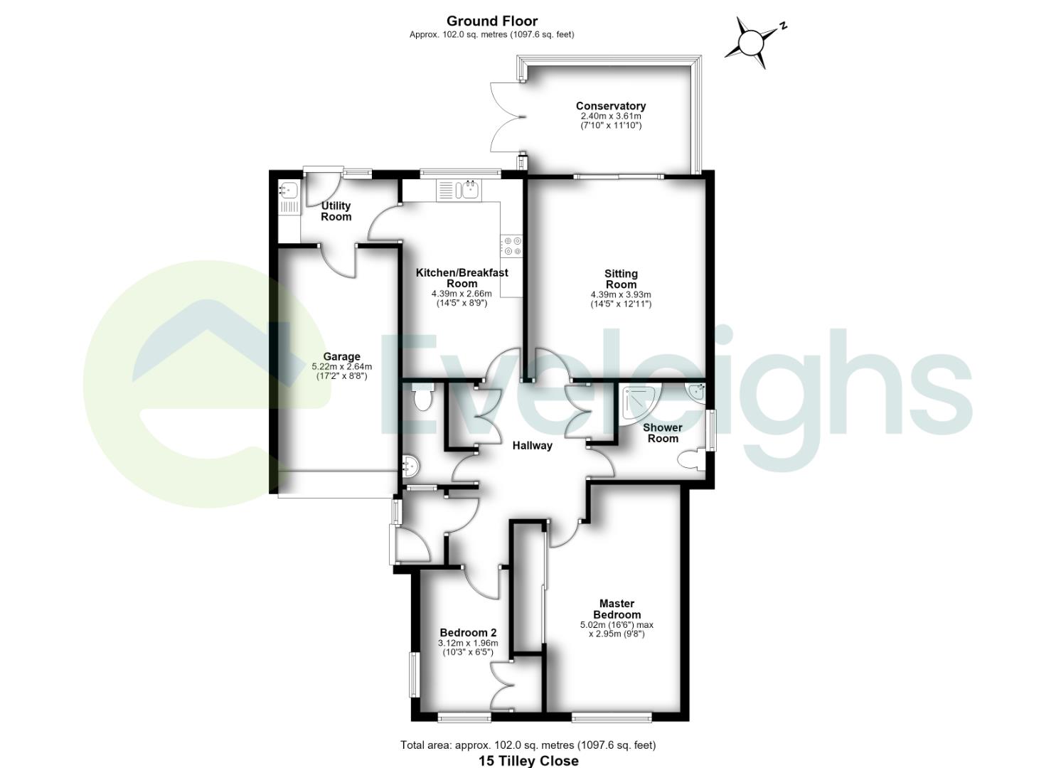 15, Tilley Close, Bristol floorplan