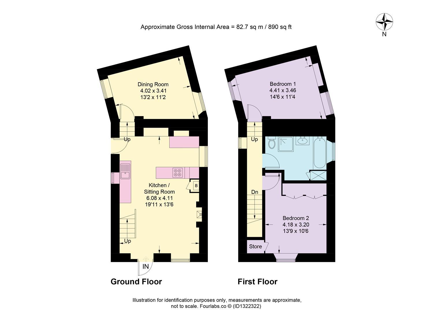 1 Hawarden Cottages, The Butts, Stroud floorplan