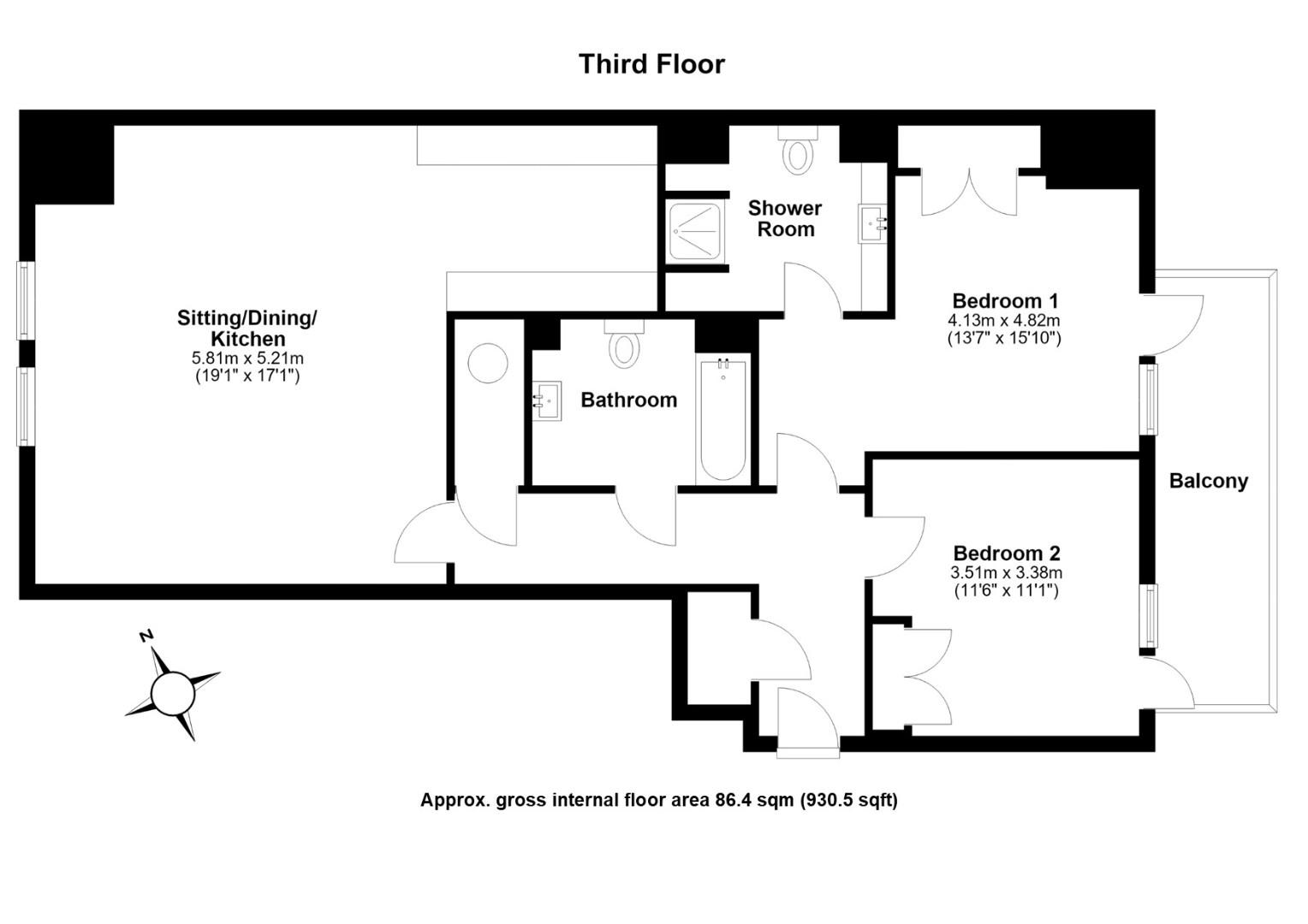 89, The Belvedere, Homerton Street, Cambridge floorplan