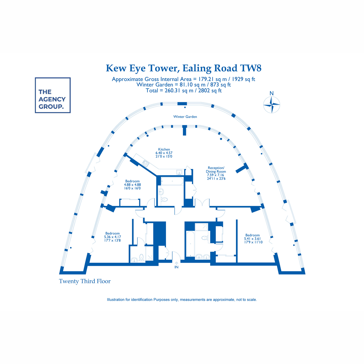 Flat 2303, Kew Eye Apartments, Ealing Road, Brentford floorplan