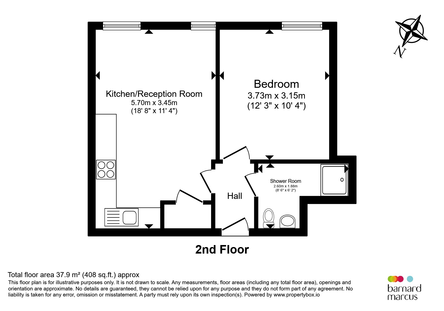 Flat 22, Parkgate House, 356, West Barnes Lane, New Malden floorplan