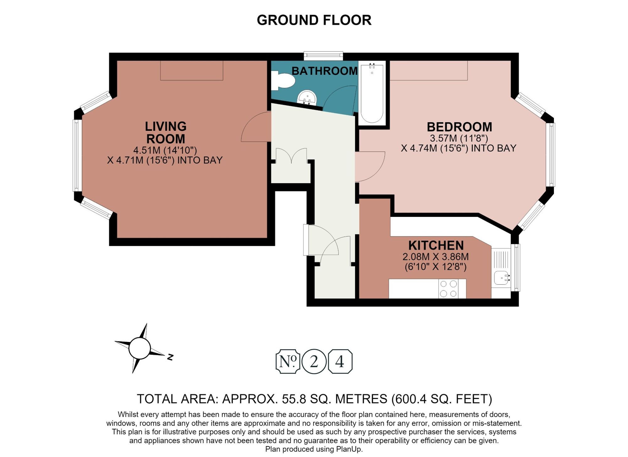 Flat 1, 52 Highcroft Villas, Brighton floorplan