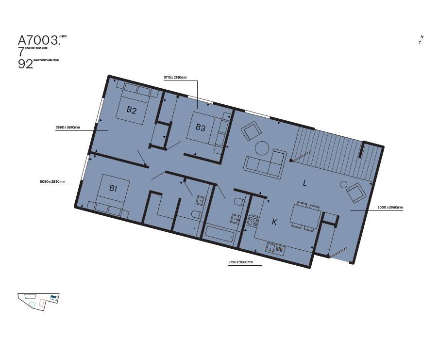 Flat 28, Brigantia House, 4 Oberman Road, London floorplan