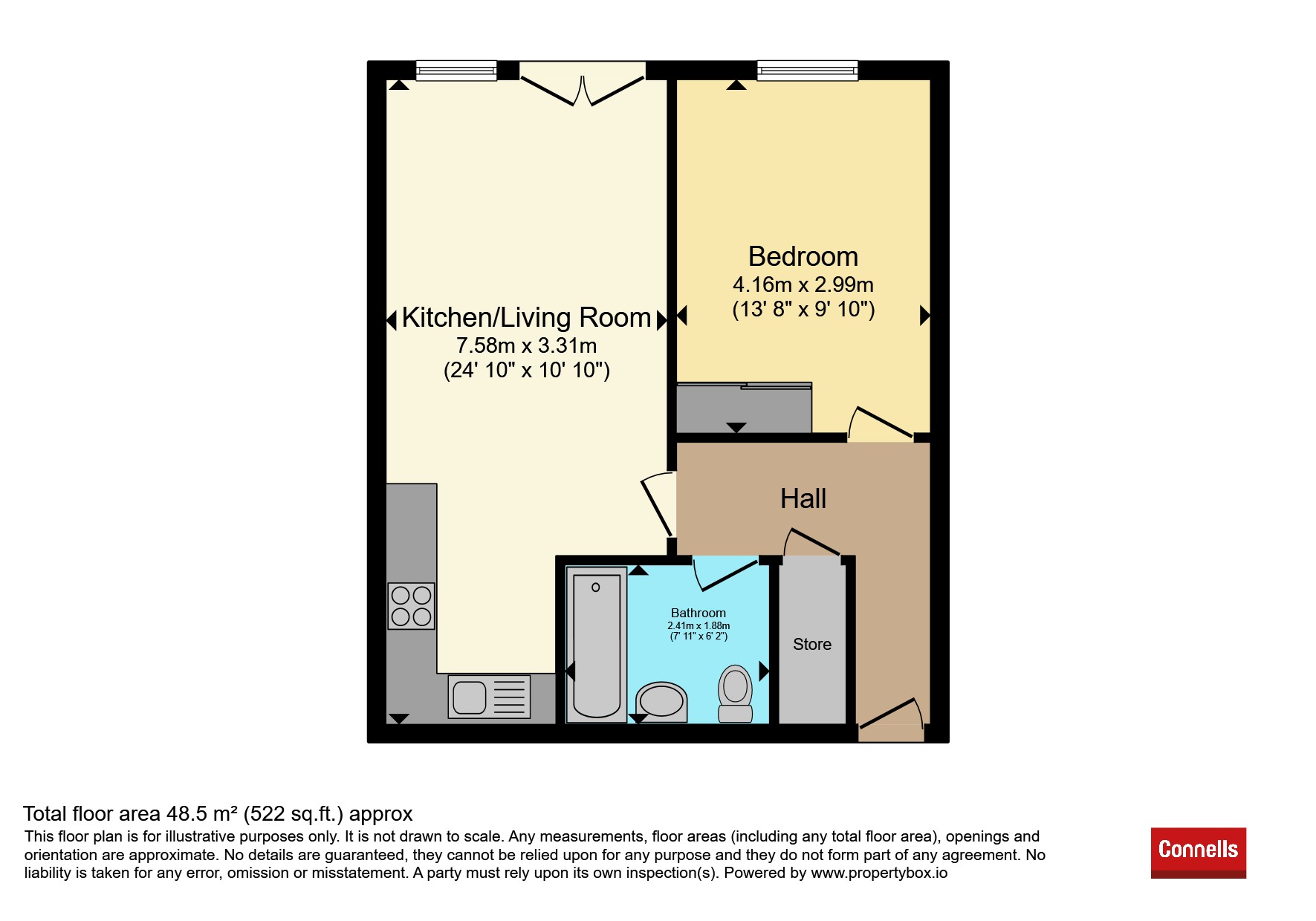 Flat 41, Farthing Court, 60, Graham Street, BIRMINGHAM floorplan