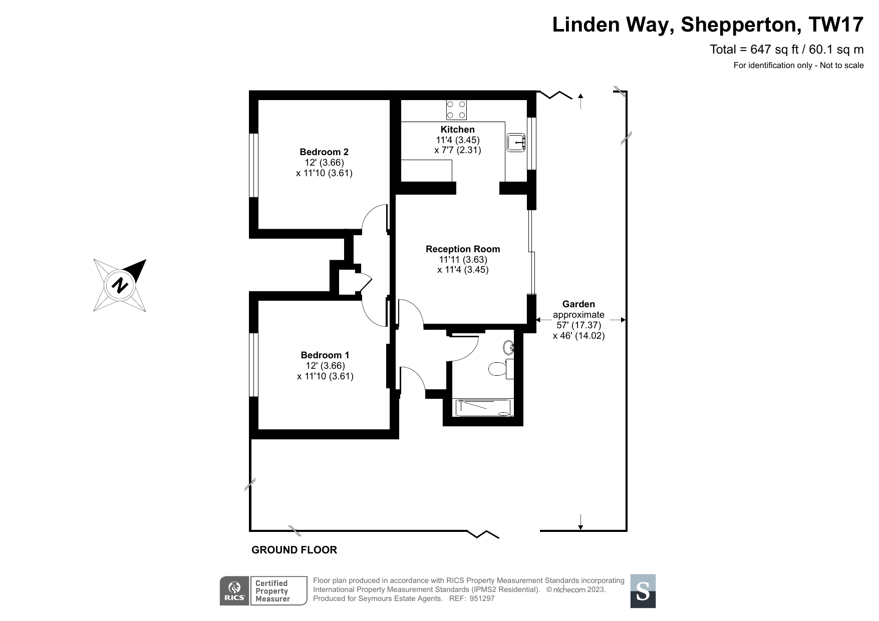 Linden Way, Shepperton TW17, 2 bedroom for sale 64044695