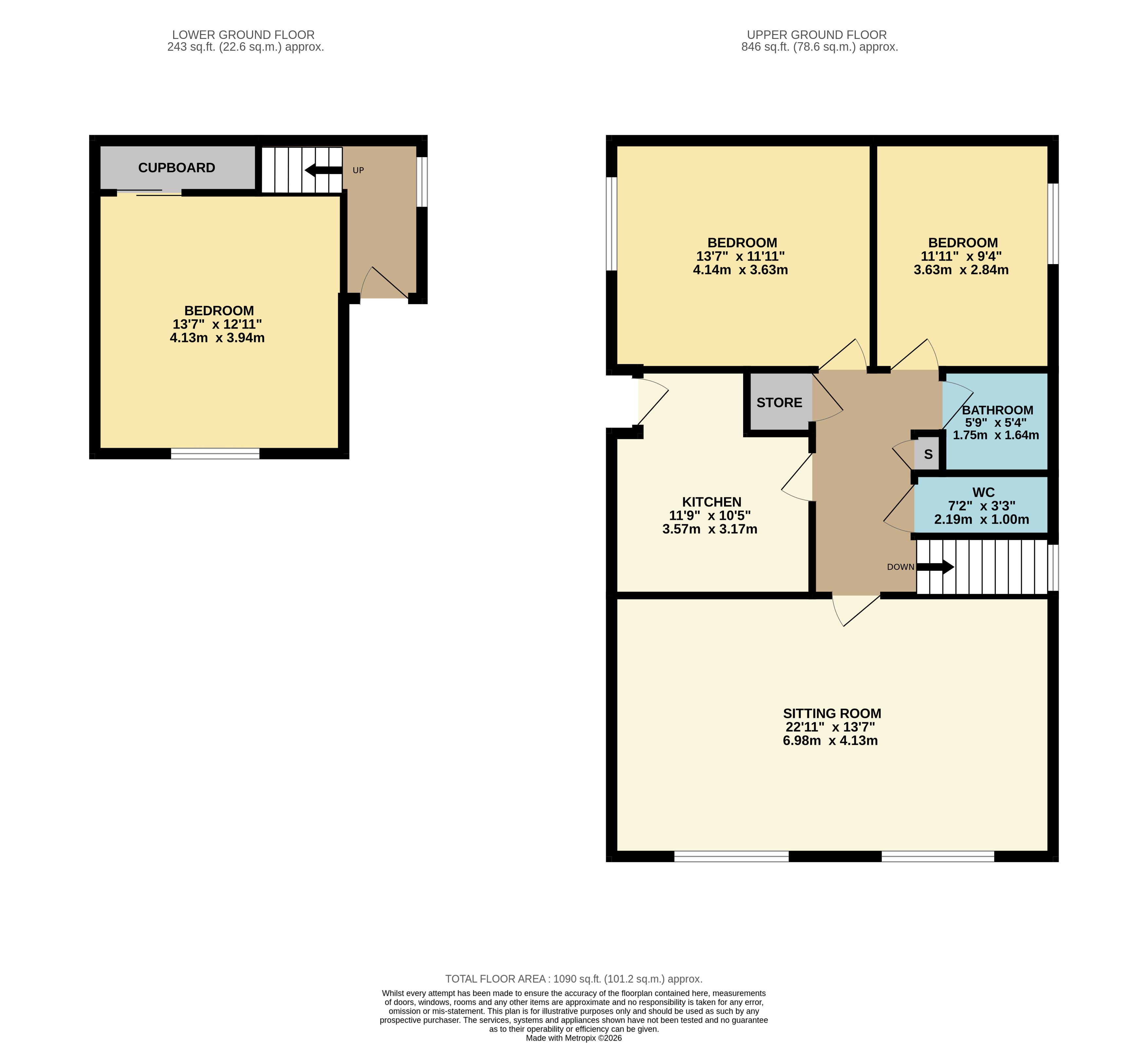 128, Church Street, Matlock floorplan