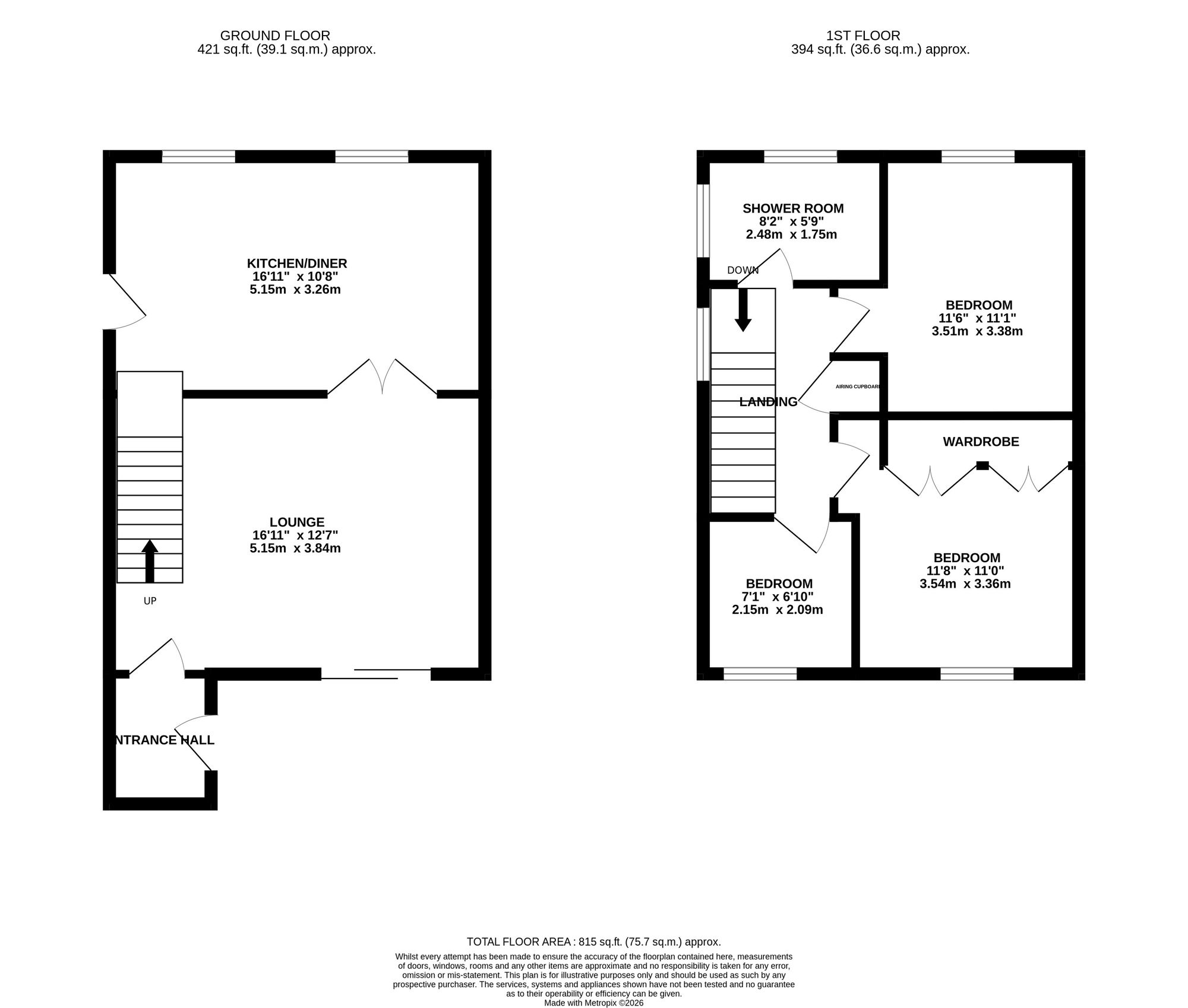 20 Bideford Close, Wigston floorplan