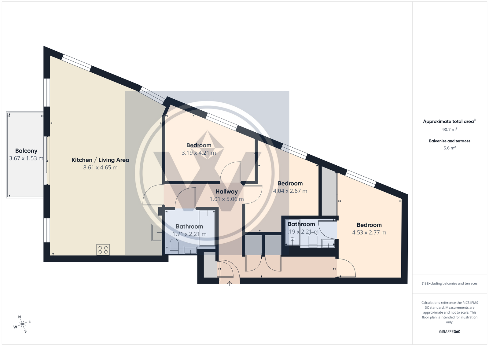 20 Kingfisher Heights ,Flat, Kingfisher Heights, London floorplan