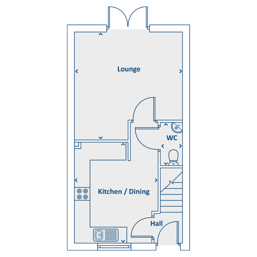 "The Fairfield" at Chamberlain Way, Peterborough PE4, 2 bedroom