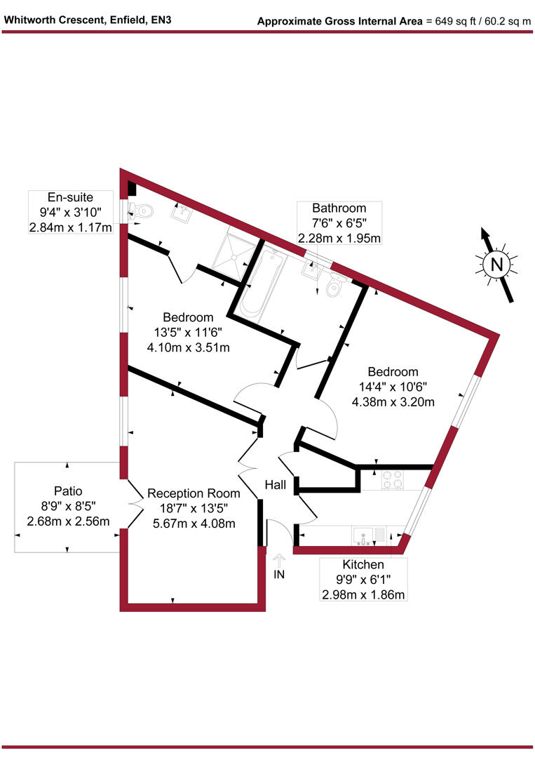 2, Whitworth Crescent, Enfield floorplan