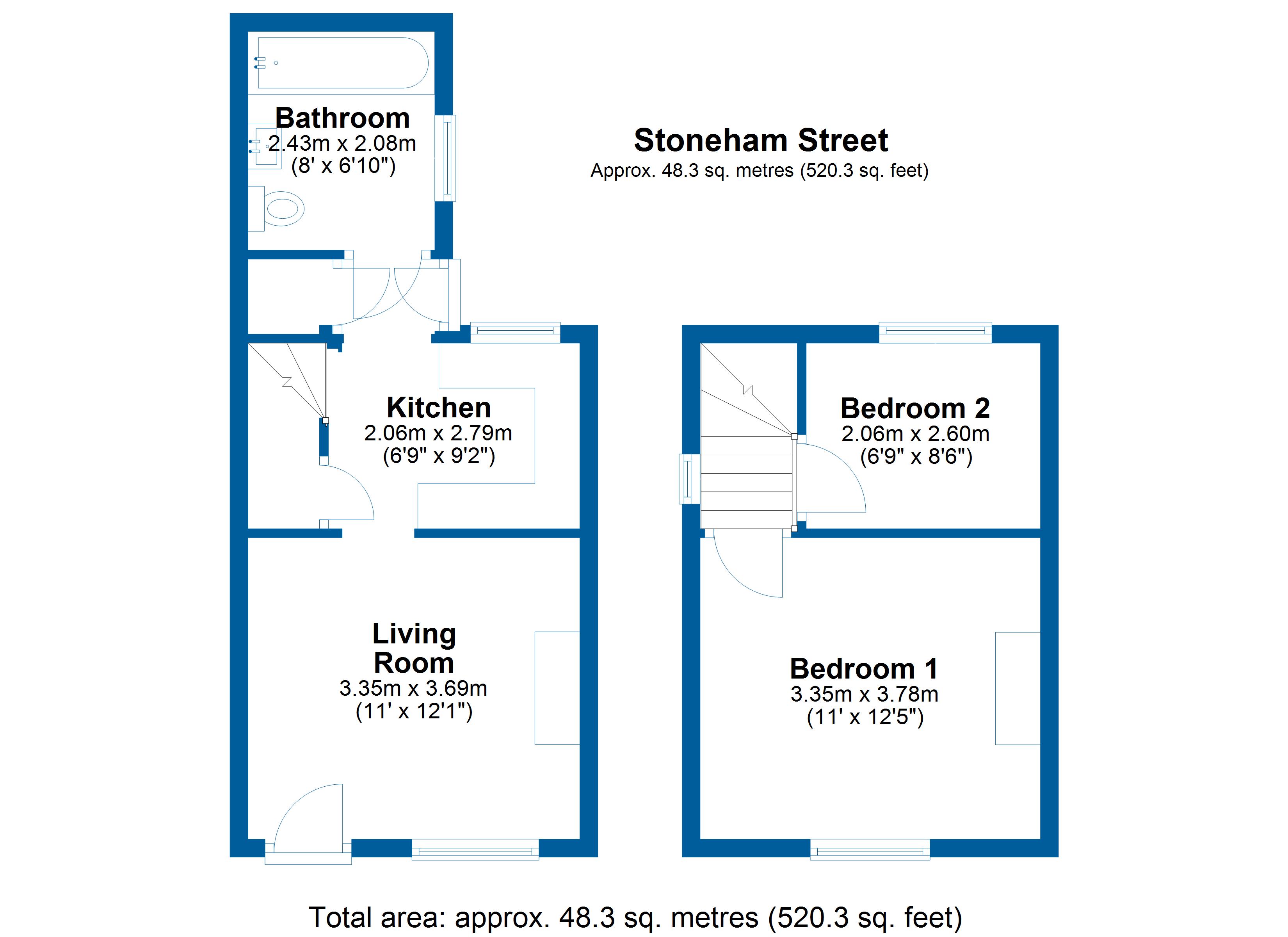 47, Stoneham Street, Colchester floorplan