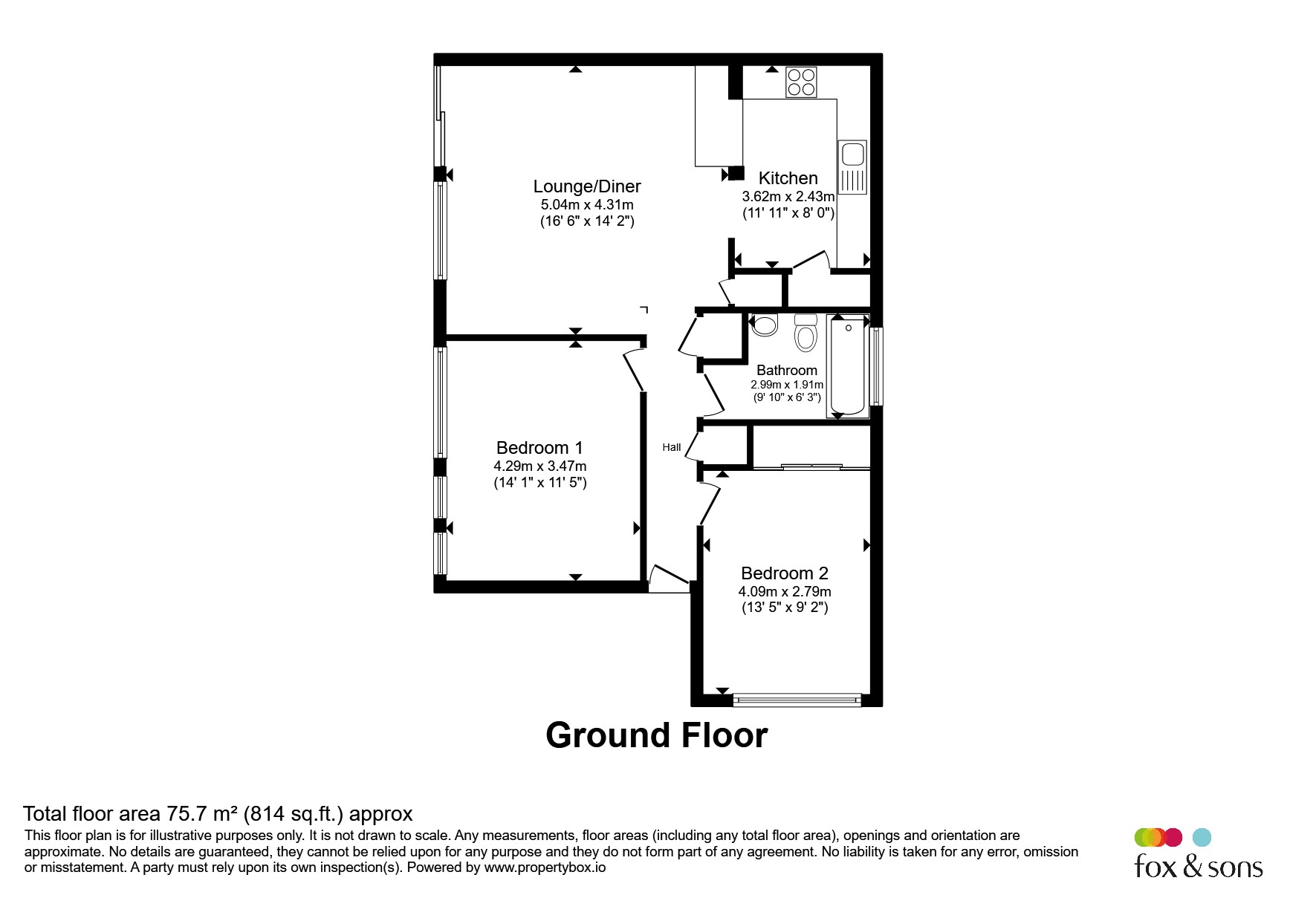 16, Deerswood Court, Ifield Drive, Crawley floorplan