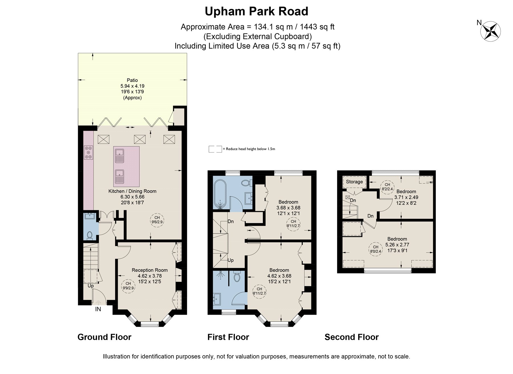 47, Upham Park Road, London floorplan