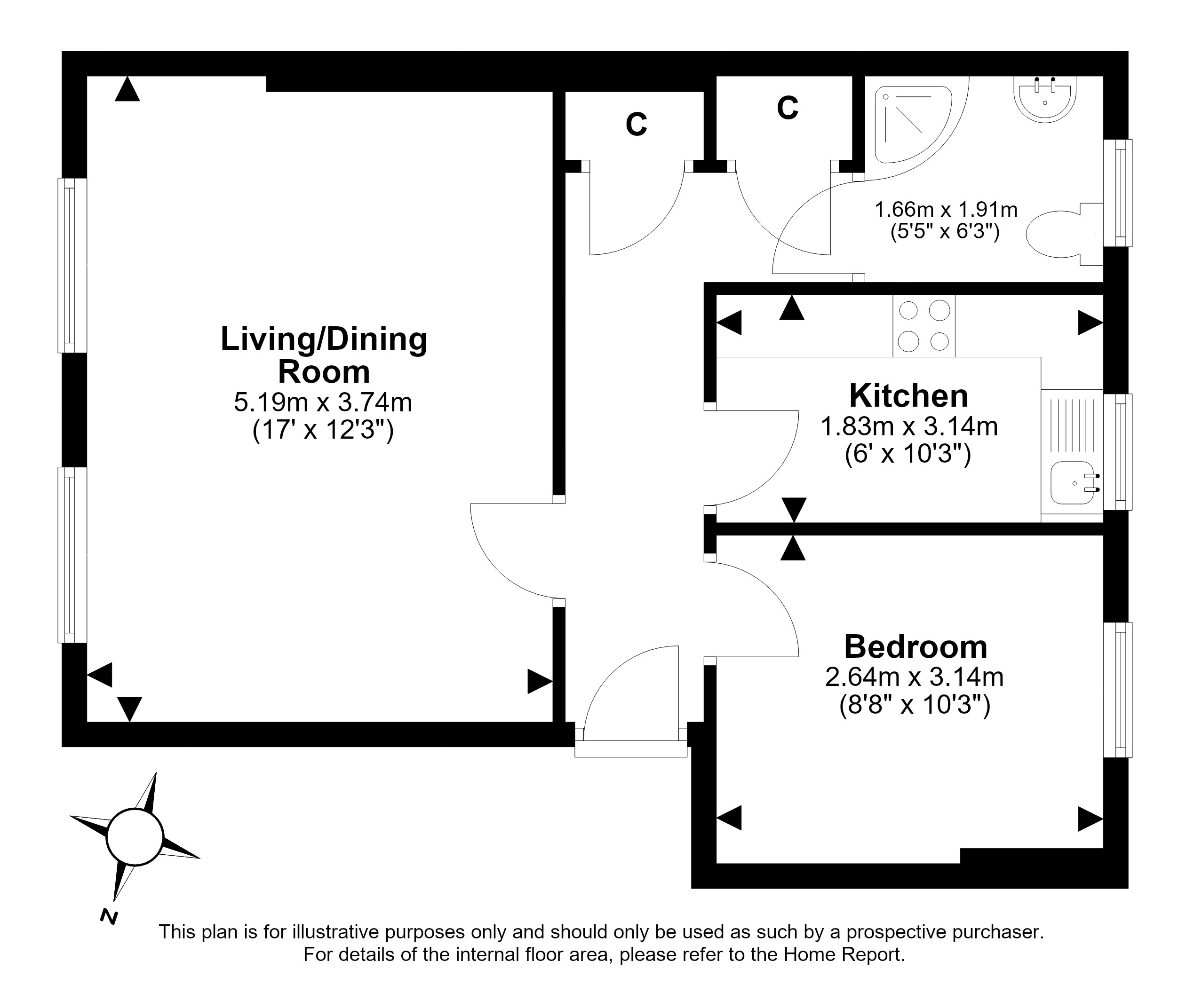 8/5, Whitson Grove, Stenhouse, Edinburgh floorplan