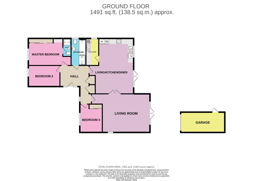 Granary Close, Bottesford, Nottingham NG13, 3 bedroom detached bungalow