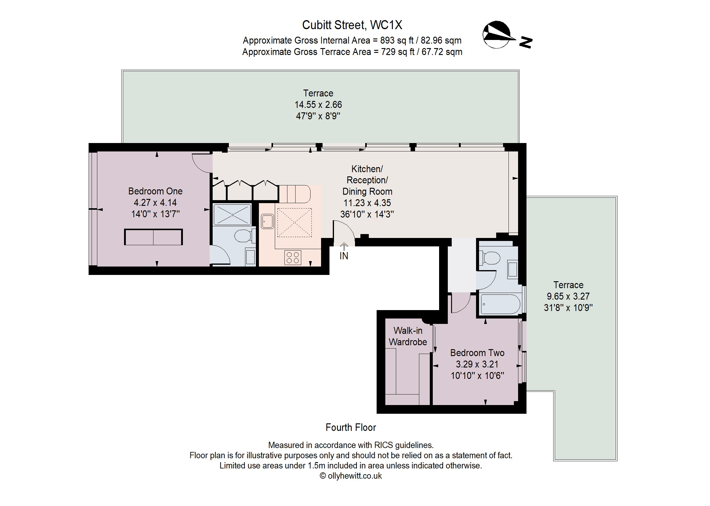 Flat 10, 2, Cubitt Street, London floorplan