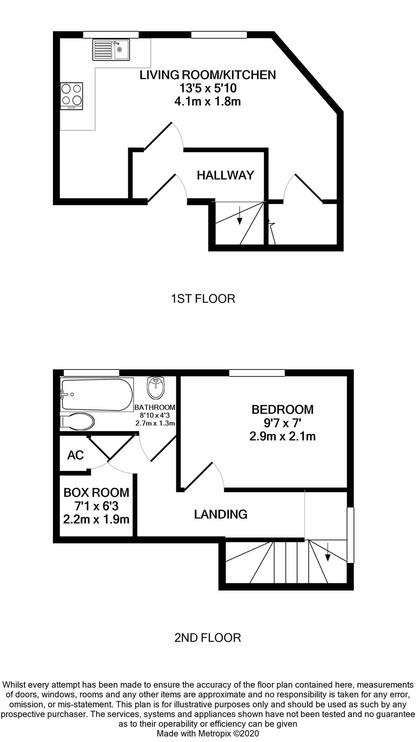Flat 2, 20, Ship Street, Brecon floorplan