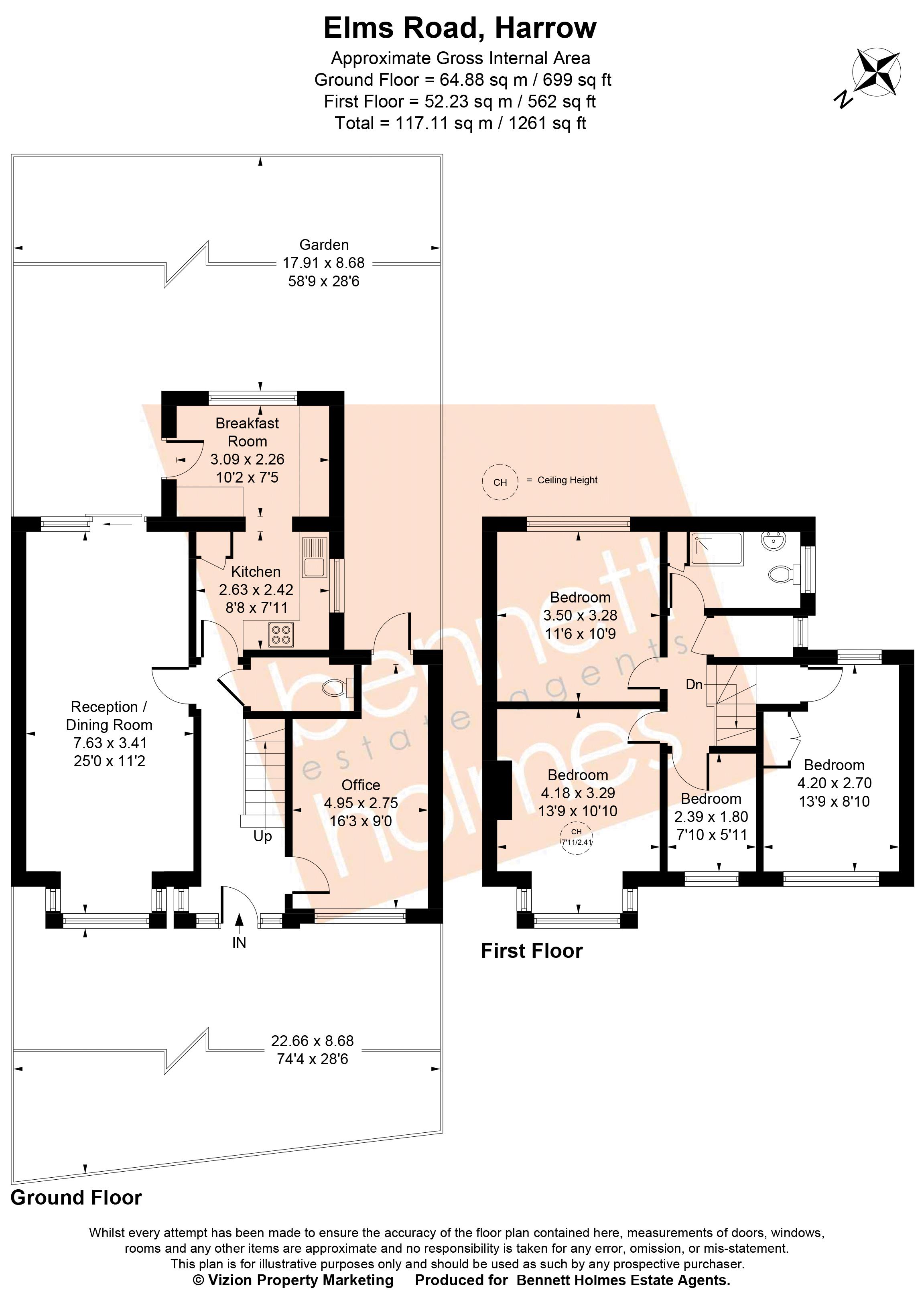 102, Elms Road, Harrow floorplan