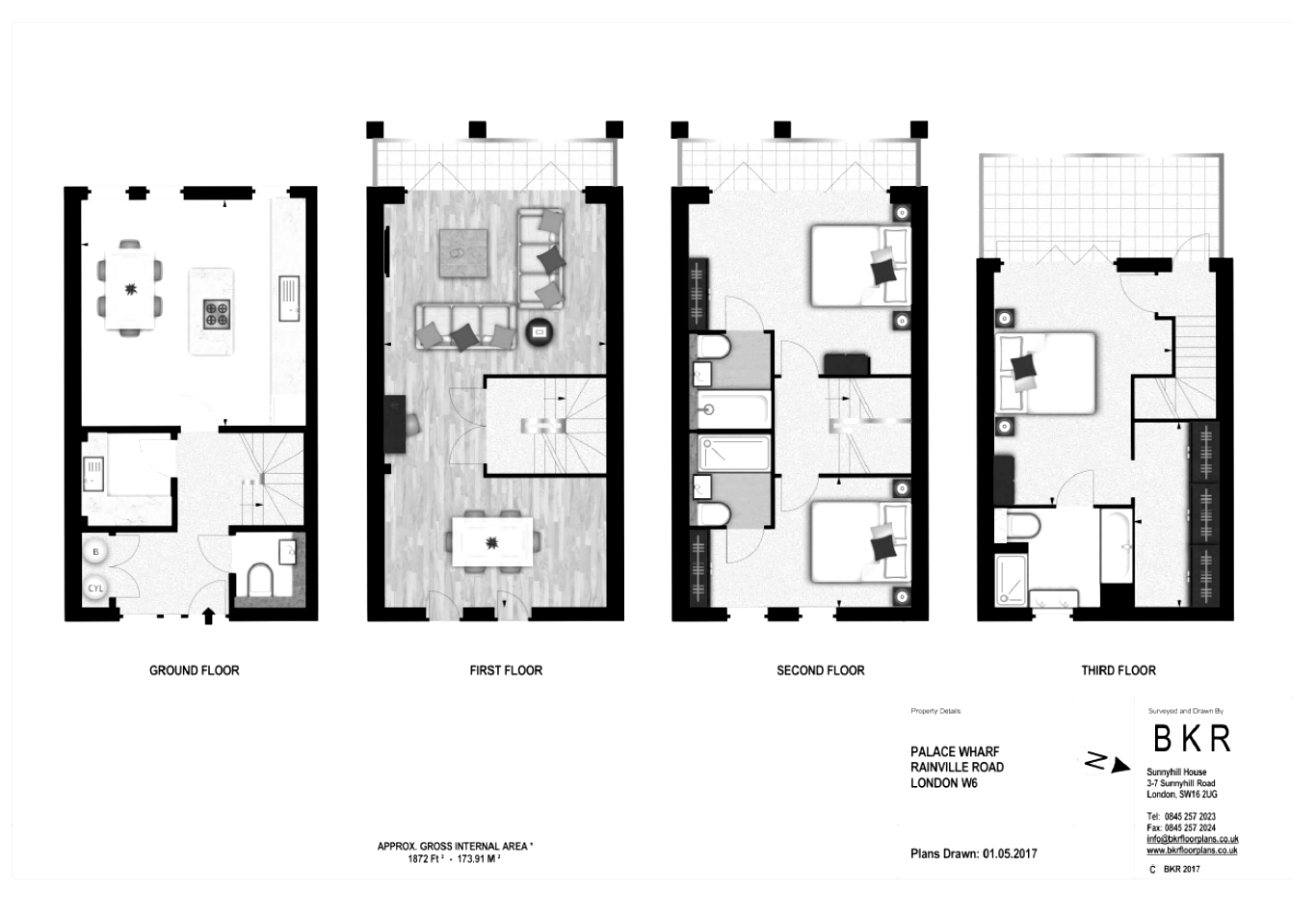 3 Bedrooms  to rent in Palace Wharf, Rainville Road, London. W6