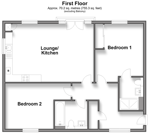 Bricklayer Lane, Faygate floorplan