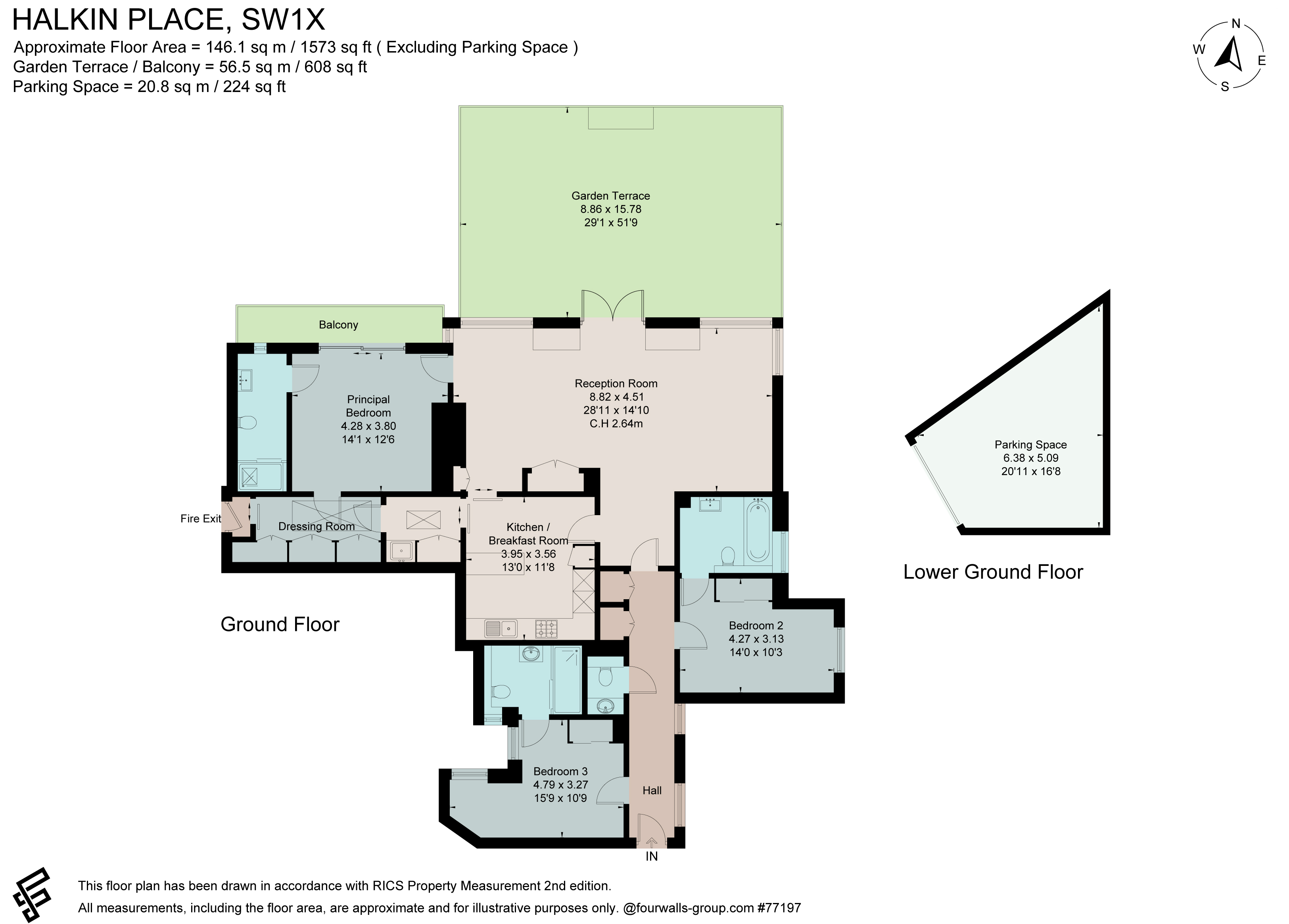 Flat 4, Belgravia House,, Halkin Place, London floorplan