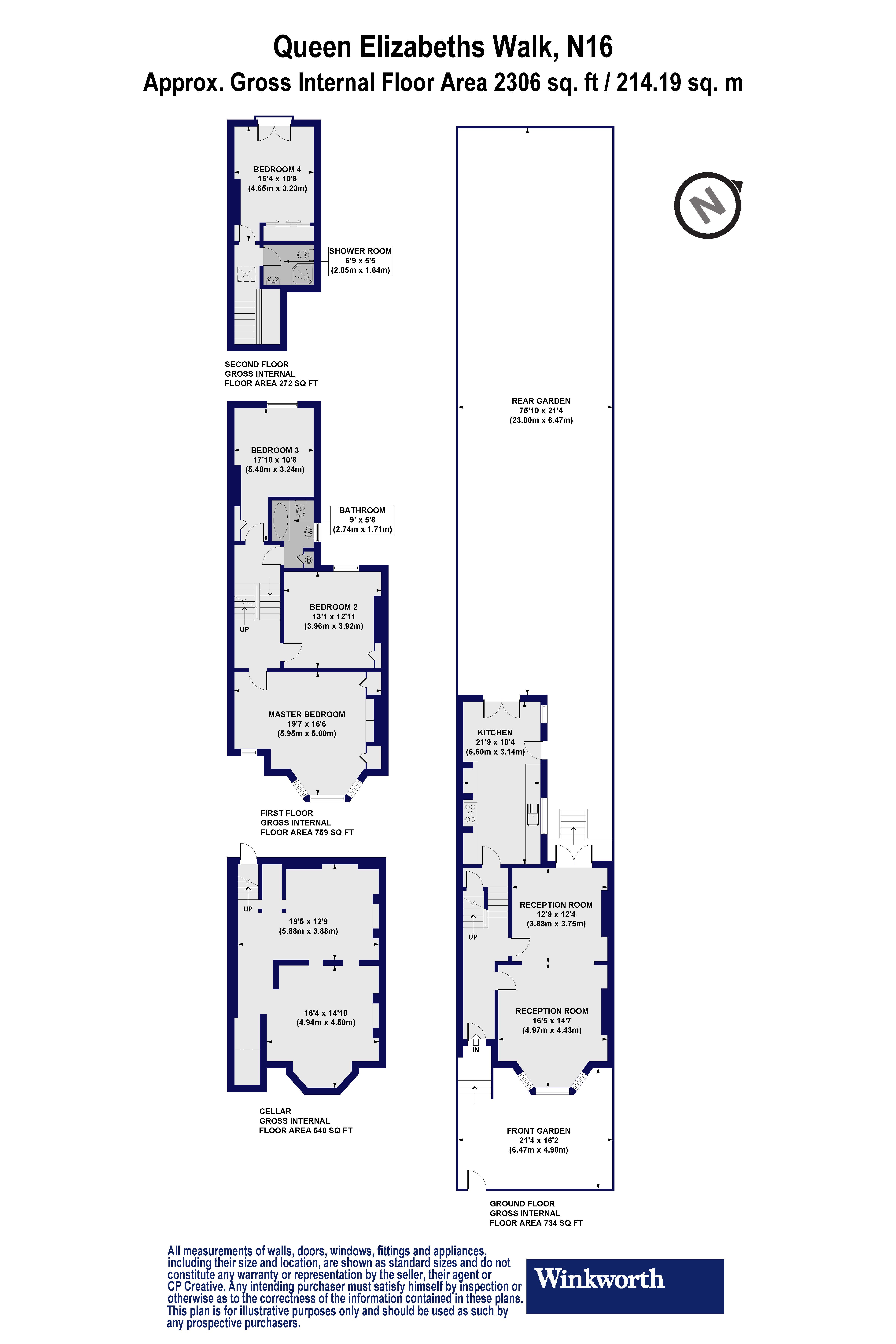 85, Queen Elizabeth's Walk, London floorplan