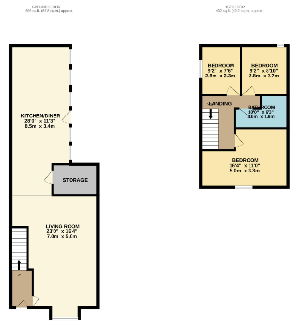 Nottage Cottage Marine Place, Ilfracombe Devon, Devon floorplan