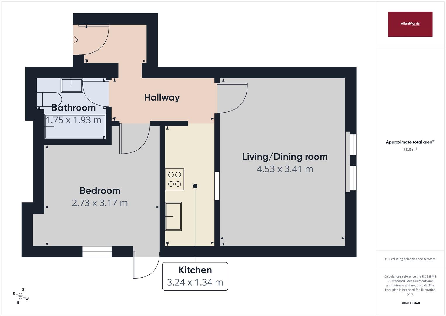 Flat 13, Summerfield Court, Malvern floorplan