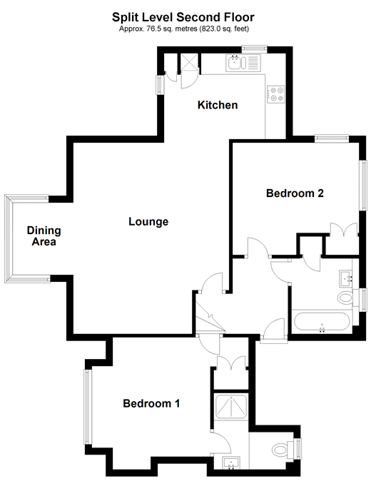 2 Bedrooms Flat for sale in Doran Drive, Reigate, Surrey RH1