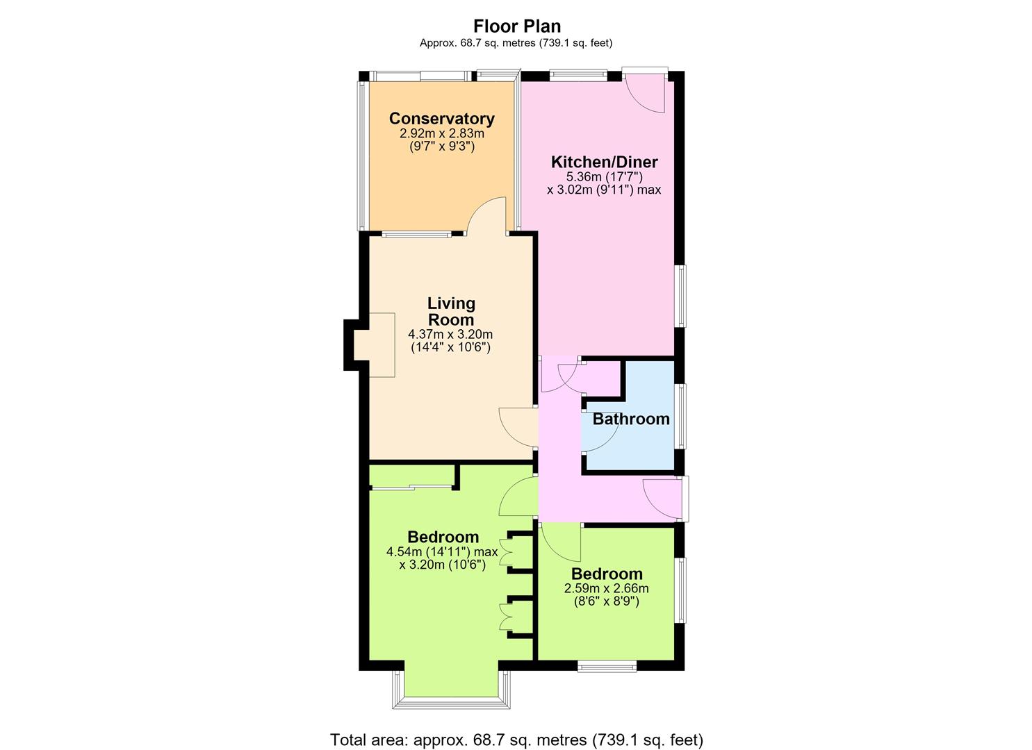 91, Ullswater Road, Lancing floorplan