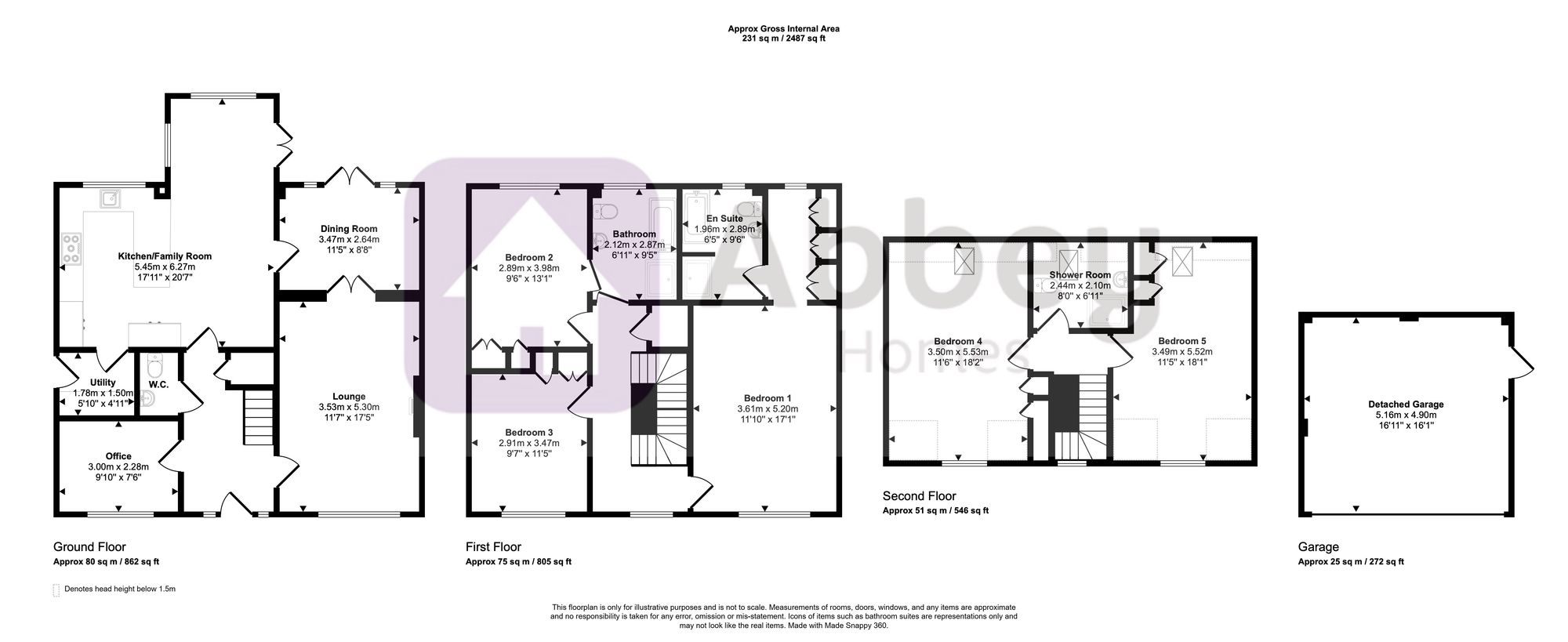 1 Billesdon Close, Leicester floorplan
