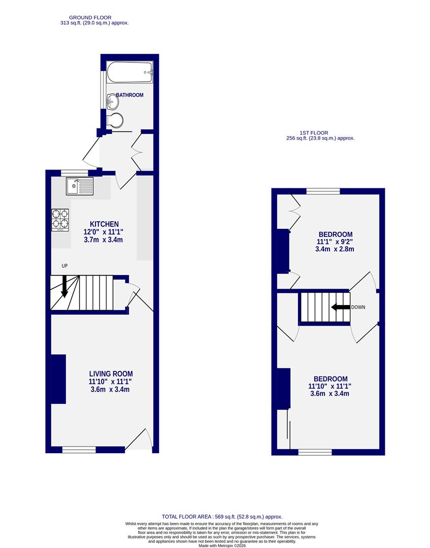 38, Upper Newborough Street, York floorplan