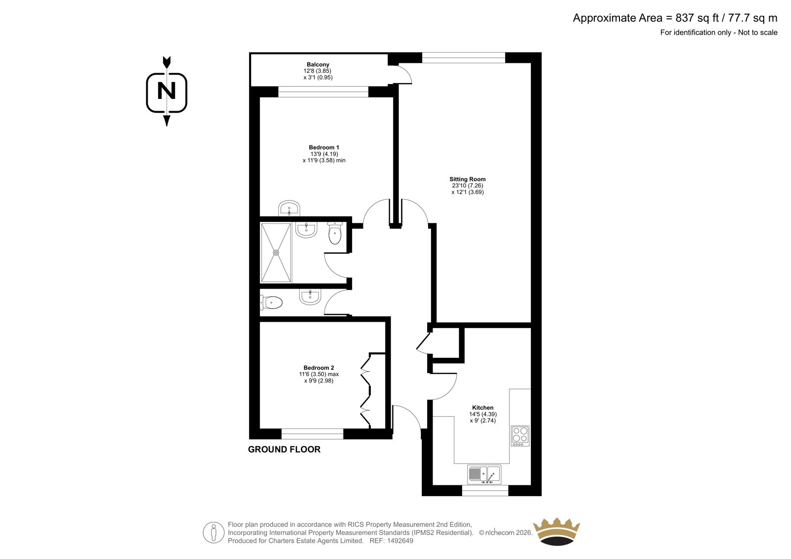 Flat 3, Seaspray,, Marine Parade, West Sussex floorplan